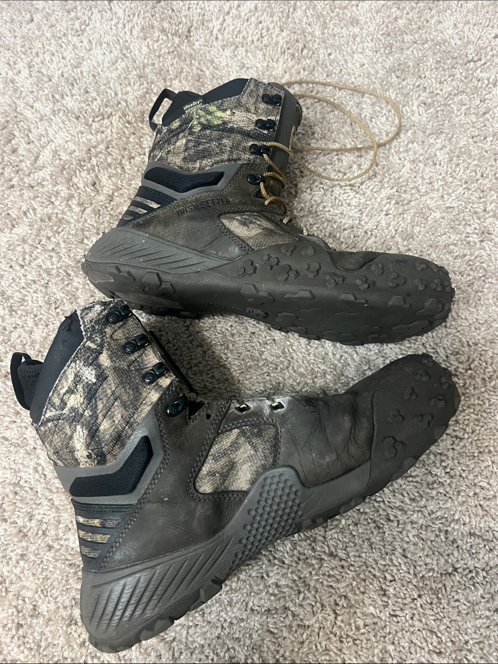 Men's Irish Setter 3943 Hunting Boots in Camo and BrownUS 10